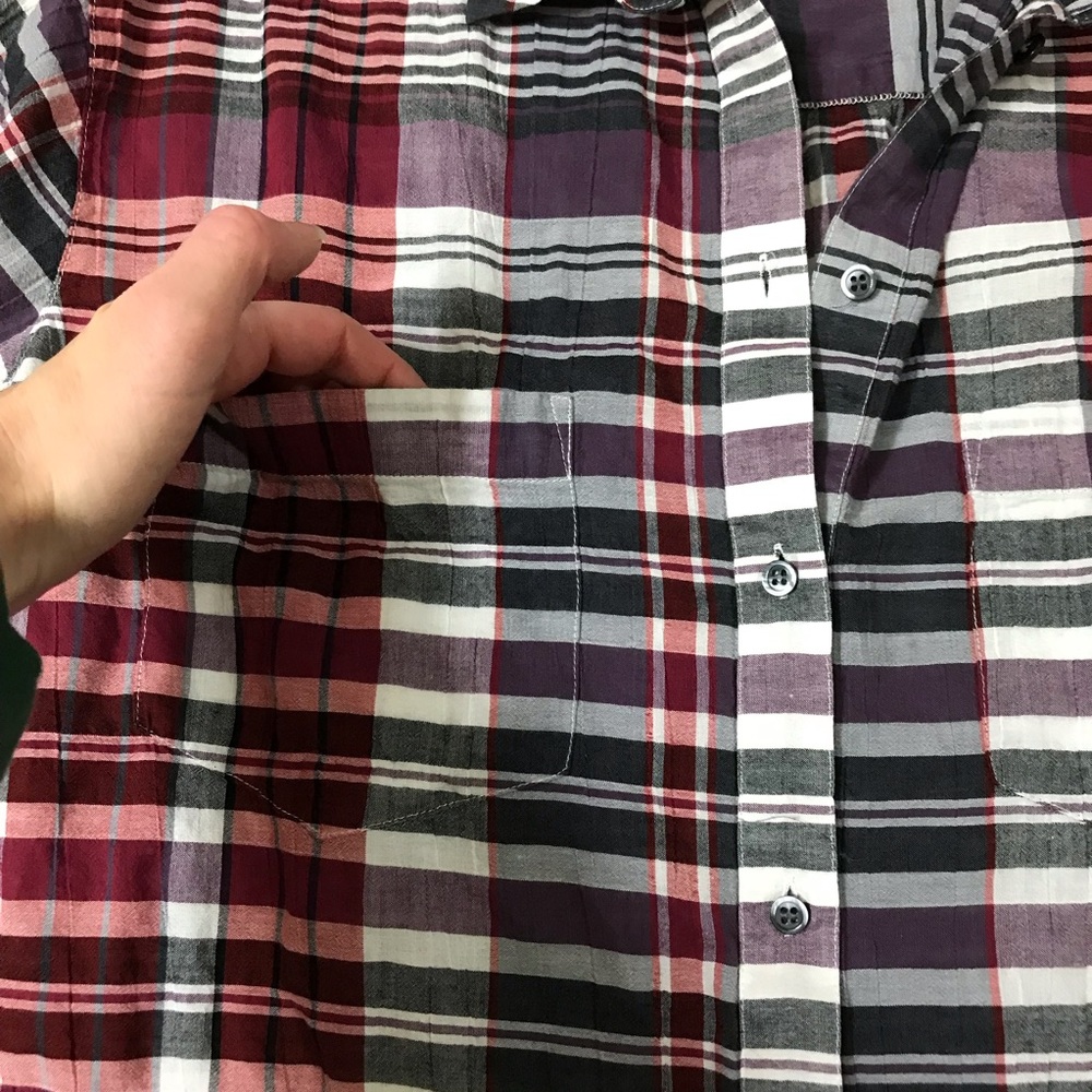 Madewell Button Down Top With Front Pockets - image 2
